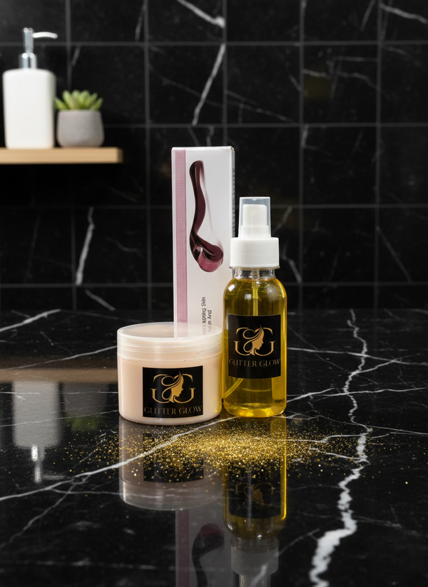 Glitter Glow Lotion, Skin Hydrator(body), & Dermaroller